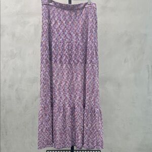 Trina Turk Lavender Floral Maxi Skirt